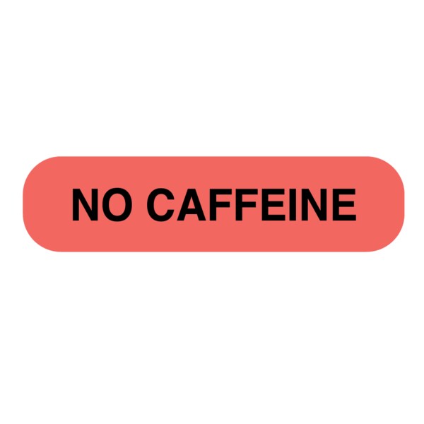 Nevs No Caffeine Label 5/16 x 1-1/4" D-2498 - main